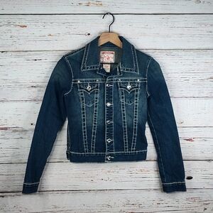True Religion Swarovski Crystal Denim Jacket